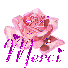 Gif animé merci rose